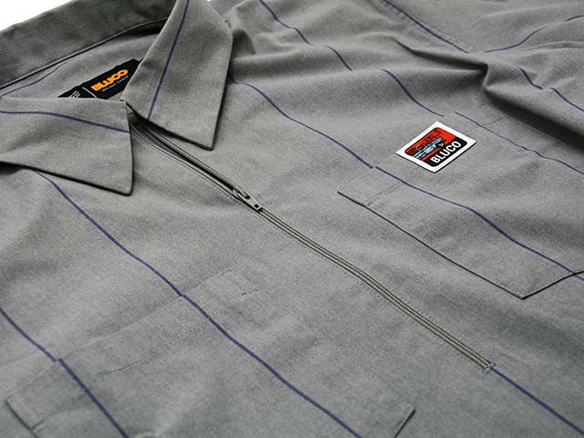 (30% OFF)��4����BLUCO/�֥륳��2025SS��Pullover S/S Stripe Work Shirts/�ץ륪���С����硼�ȥ��꡼�֥��ȥ饤�ץ������ġ�(153-21-101)