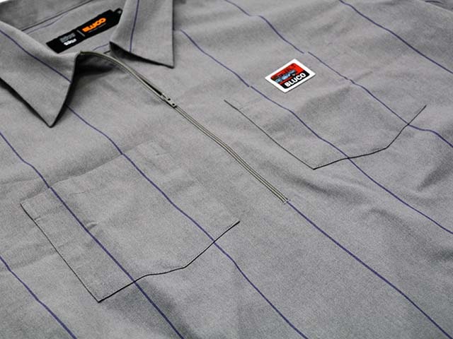 (30% OFF)��4����BLUCO/�֥륳��2025SS��Pullover S/S Stripe Work Shirts/�ץ륪���С����硼�ȥ��꡼�֥��ȥ饤�ץ������ġ�(153-21-101)