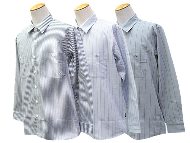 ��3����BLUCO/�֥륳��2026SS��Standard L/S Work Shirt��Stripe��/����������ɥ��󥰥��꡼�֥������ġɥ��ȥ饤�סɡ�(161-11-119)