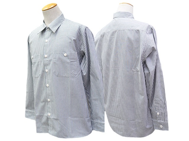 ��3����BLUCO/�֥륳��2026SS��Standard L/S Work Shirt��Stripe��/����������ɥ��󥰥��꡼�֥������ġɥ��ȥ饤�סɡ�(161-11-119)