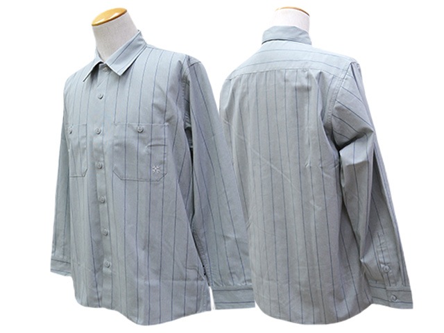 ��3����BLUCO/�֥륳��2026SS��Standard L/S Work Shirt��Stripe��/����������ɥ��󥰥��꡼�֥������ġɥ��ȥ饤�סɡ�(161-11-119)