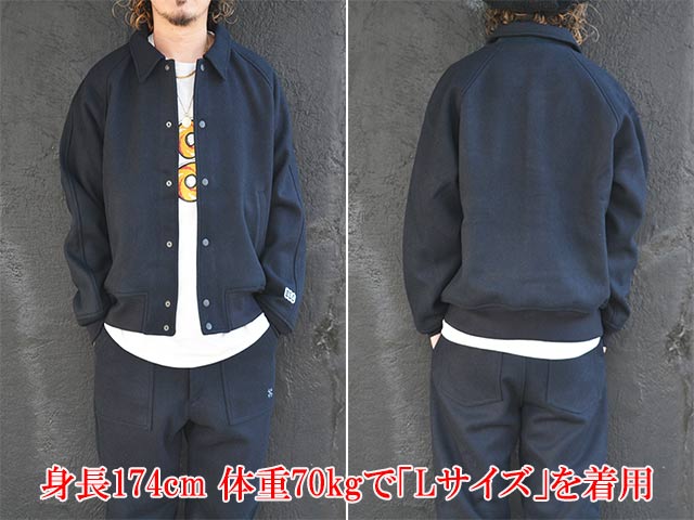 (30% OFF)��2����BLUCO/�֥륳��2025AW��Heavy Melton Award Jacket/�إӡ����ȥ󥢥�ɥ��㥱�åȡ�(157-31-046)