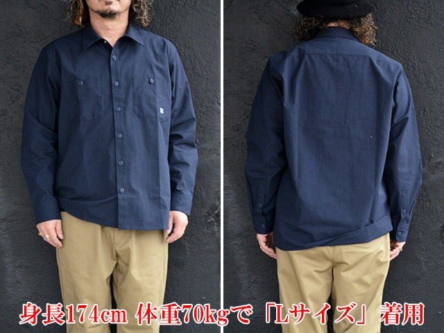 ��3����BLUCO/�֥륳��2026SS��Standard L/S Work Shirt��Solid��/����������ɥ��󥰥��꡼�֥������ġɥ���åɡɡ�(161-11-109)
