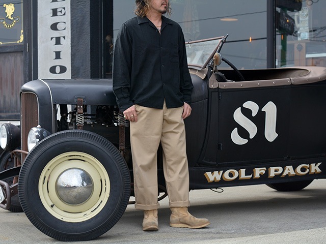 ��2����WILD AT HEART/�磻��ɥ��åȥϡ��ȡ�2026SS��Open Collar L/S Shirt"CRAFTSMAN"/�����ץ󥫥顼���󥰥��꡼�֥���ġɥ���եĥޥ�ɡ�(8261004)