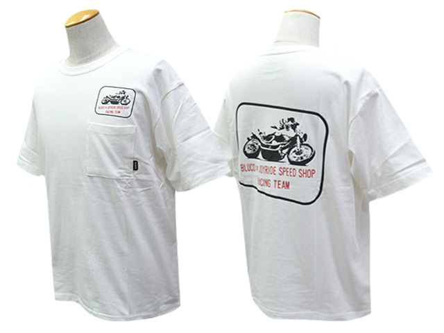 ��4����BLUCO/�֥륳�ۡߡ�JOYRIDE SPEED SHOP/���祤�饤�ɥ��ԡ��ɥ���åס�2026SS��Pocket Tee��RACING��/�ݥ��å�Tee�ɥ졼���󥰡ɡ�(163-22-028)
