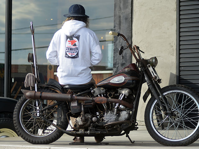 ��ZEMKE'S WHEELS WEAR/���ॱ���ۥ����륺�������ۡ�Rodder Pile Pullover Parka��Motor Oil��/���å����ѥ���ץ륪���С��ѡ������ɥ⡼����������ɡ�