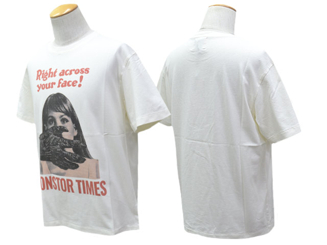 ��2����MONSTOR TIMES/��󥹥ȥ������ॺ��2026SS��MONSTOR GREETING��Right across your face�� S/S Tee/��󥹥ȥ����꡼�ƥ��󥰡ɥ饤�ȥ��������楢�ե������ɥ��硼�ȥ��꡼��Tee��(26SS-MT-015)