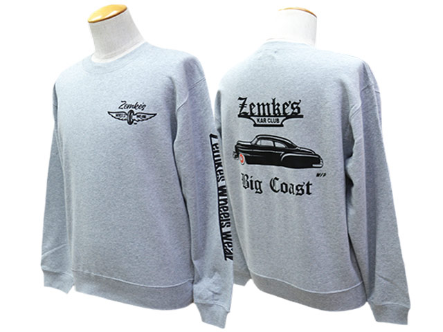 ��ZEMKE'S WHEELS WEAR/���ॱ���ۥ����륺�������ۡ�Crew Neck Sweat��KAR CLUB��/���롼�ͥå��������åȡɥ�������֡ɡ�
