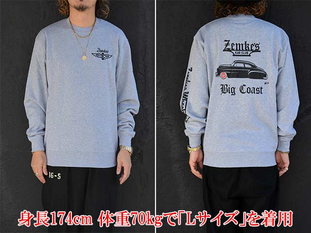 ��ZEMKE'S WHEELS WEAR/���ॱ���ۥ����륺�������ۡ�Crew Neck Sweat��KAR CLUB��/���롼�ͥå��������åȡɥ�������֡ɡ�