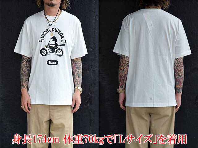 ��2����BLUCO/�֥륳��2026SS��Print Tee��WORLD WIDE��/�ץ���Tee�ɥ��ɥ磻�ɡɡ�(164-22-049)