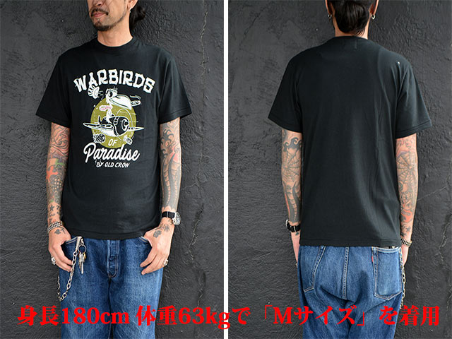 ��2����OLD CROW/������ɥ�������2022SS��S/S Crew Neck Tee��Warbirds of Paradise��/���硼�ȥ��꡼�֥��롼�ͥå�Tee�ɥ������С��ɥ��֥ѥ�������ɡ�(OC-22-SS-17)(WEIRDO/����������/GLAD HAND/����åɥϥ��/����󥰥������ӥ�)