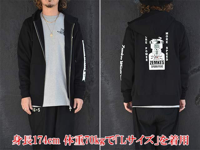 ��ZEMKE'S WHEELS WEAR/���ॱ���ۥ����륺�������ۡ�Full Zip Parka��SPARK PLUG��/�ե른�åץѡ������ɥ��ѡ����ץ饰�ɡ�
