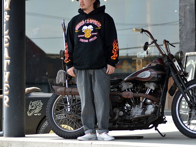 ��2����415 CLOTHING/415���������󥰡ۡ�Printed Pullover Hoodie��FRISCO CHOPPERS��/�ץ��ƥåɥץ륪���С��ա��ǥ����ɥեꥹ������åѡ����ɡ�