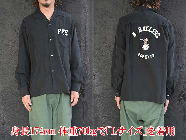 ��POP EYES/�ݥåץ�������2025AW��8 BALLERS L/S Shirt/�����ȥܡ��顼�����󥰥��꡼�֥���ġ�(25AW-PPE-10)