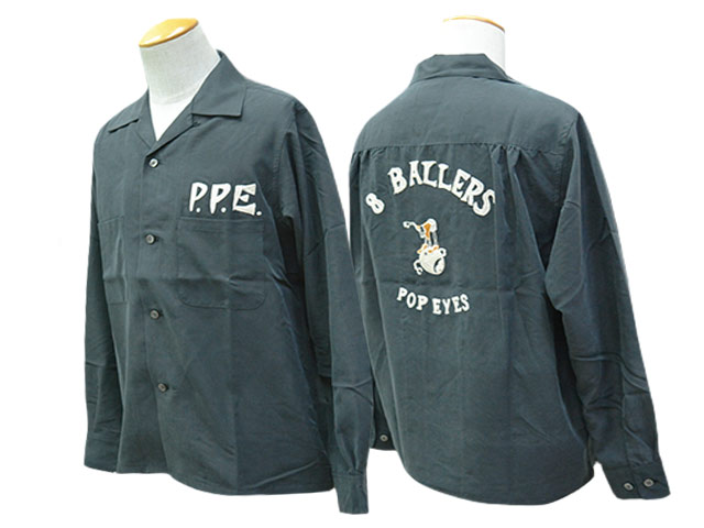 ��POP EYES/�ݥåץ�������2025AW��8 BALLERS L/S Shirt/�����ȥܡ��顼�����󥰥��꡼�֥���ġ�(25AW-PPE-10)