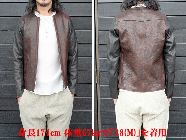 ��2����FINE CREEK&CO/�ե����󥯥꡼������ɥ����ۡ�Collarless Single Riders Jacket��Steve��/���顼�쥹���󥰥�饤���������㥱�åȡɥ��ƥ����֡ɡ�(ACJK014)