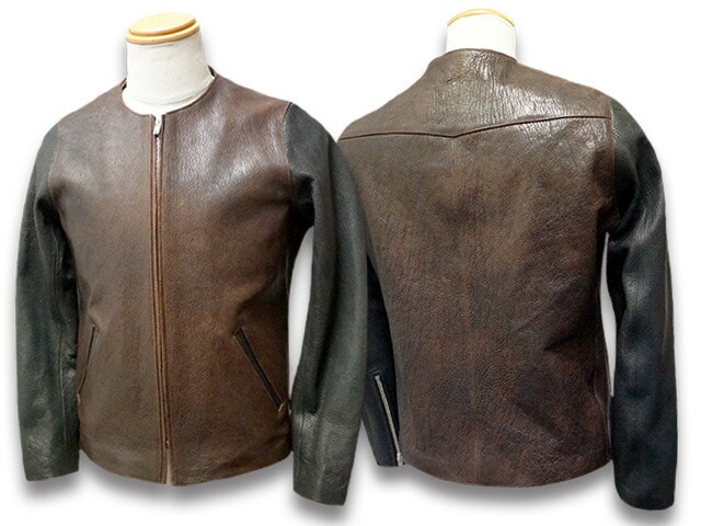 ��2����FINE CREEK&CO/�ե����󥯥꡼������ɥ����ۡ�Collarless Single Riders Jacket��Steve��/���顼�쥹���󥰥�饤���������㥱�åȡɥ��ƥ����֡ɡ�(ACJK014)
