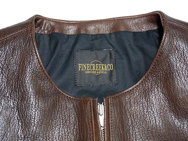 ��2����FINE CREEK&CO/�ե����󥯥꡼������ɥ����ۡ�Collarless Single Riders Jacket��Steve��/���顼�쥹���󥰥�饤���������㥱�åȡɥ��ƥ����֡ɡ�(ACJK014)