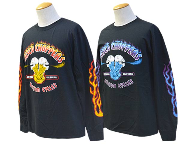 ��2����415 CLOTHING/415���������󥰡ۡ�Printed L/S Tee��FRISCO CHOPPERS��/�ץ��ƥåɥ��󥰥��꡼��Tee�ɥեꥹ������åѡ����ɡ�