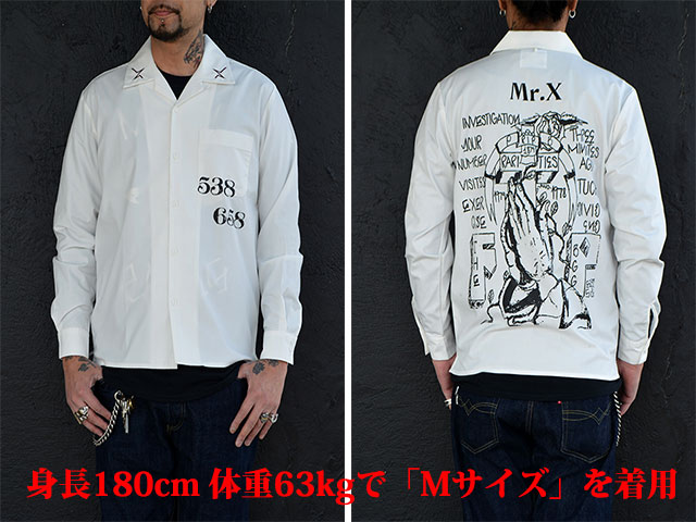 ��MISTER X/�ߥ��������å�����2023SS��L/S Open Collar Shirts��Fuck the PB��/���󥰥��꡼�֥����ץ󥫥顼����ġ�Fuck the PB�ɡ�(23SS-MRX-003)(UNCHANGING LOVE/��������󥸥󥰥��/POP EYES/�ݥåץ�����/���ᥫ��/�ϡ��졼/����եѥå�)