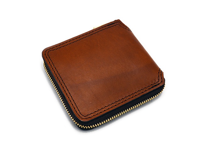 全3色【vasco/ヴァスコ】「Leather Voyage Round Zip Short Wallet