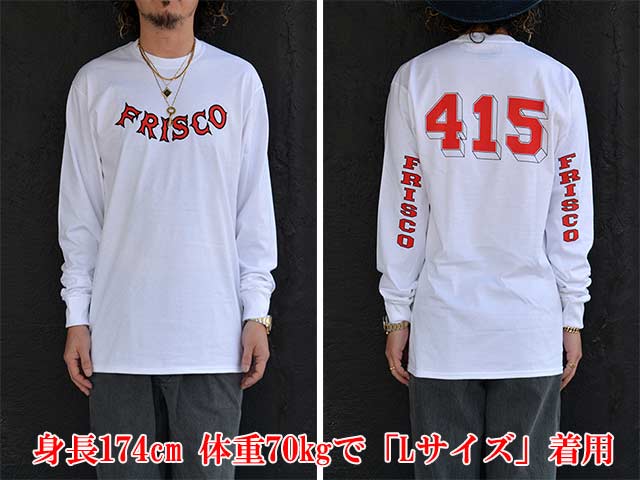 ��3����415 CLOTHING/415���������󥰡ۡ�Printed L/S Tee��FRISCO 415��/�ץ��ƥåɥ��󥰥��꡼��Tee�ɥեꥹ��415�ɡ�