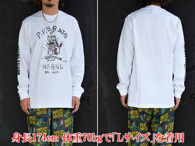 ��POP EYES/�ݥåץ�������2025AW��Prison Art P.P.E.RATS L/S Tee/�ץꥺ�󥢡���P.P.E.��åĥ��󥰥��꡼��Tee��(25AW-PPE-006)
