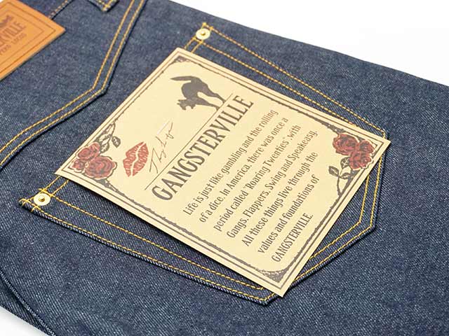 ��GANGSTERVILLE/����󥰥������ӥ�ۡ�Thug Wide Denim��IRON CROSS��/�����磻�ɥǥ˥�ɥ������󥯥����ɡ�(GSV9904)