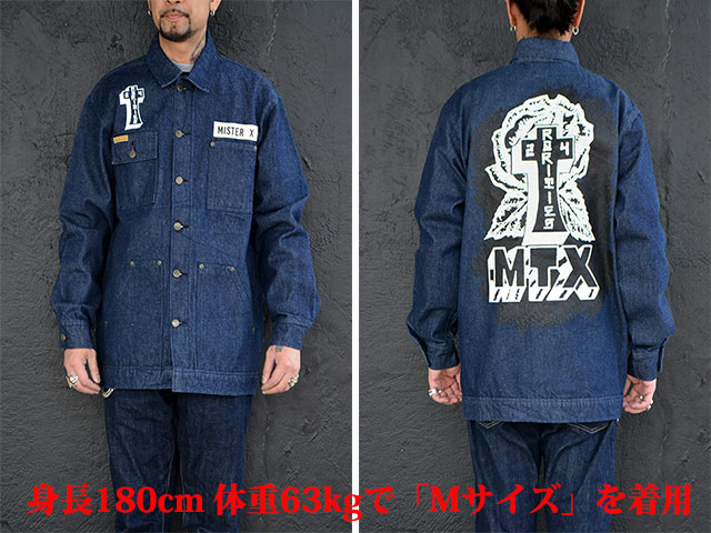 (50% OFF)��2����MISTER X/�ߥ��������å�����2023SS��Prisoner Blues Jacket/�ץꥺ�ʡ��֥롼�����㥱�åȡ�(23SS-MRX-006)(UNCHANGING LOVE/��������󥸥󥰥��/POP EYES/�ݥåץ�����/���ᥫ��/�ۥåȥ��å�/�ϡ��졼/WOLF PACK/����եѥå�)