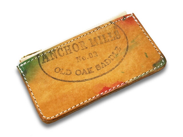 全3色【vasco/ヴァスコ】「Paint Leather Zip Mini Wallet/ペイント