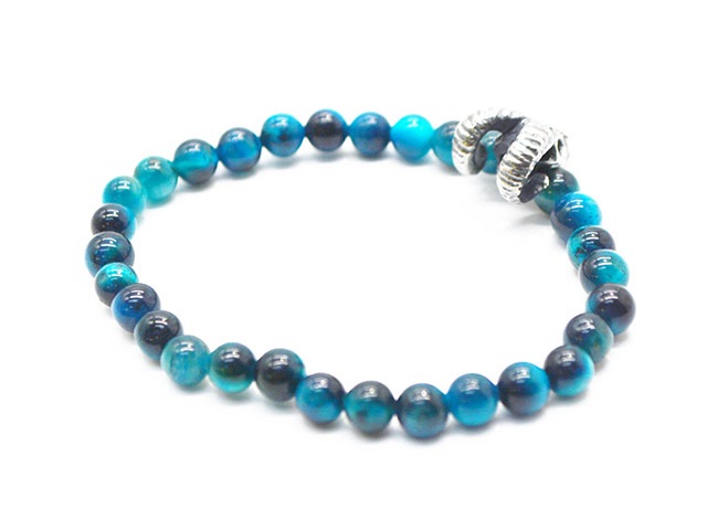 MAD CULT/マッドカルト】「Sheep Skull Stone Bracelet”Blue Green