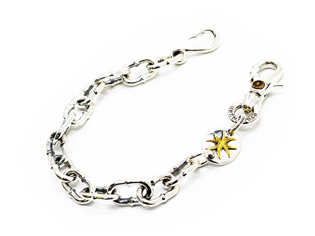 ��HWZN BROSS/�ϥ�����֥����ۡ�Thunder Hook Wallet Chain��Medal Custom��/��������եå�������åȥ�������ɥ���륫������ɡ�(Silver925��Brass)