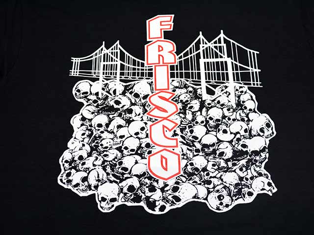 ��415 CLOTHING/415���������󥰡ۡ�Printed L/S Tee��Skull&Bridge��/�ץ��ƥåɥ��󥰥��꡼��Tee�ɥ�����&�֥�å��ɡ�