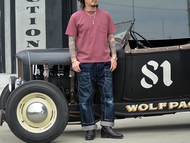 ��4����TWO MOON/�ȥ����ࡼ��ۡ�16/-Raffy yarn Cotton Cross Embroidered Pocket Tee/16/-��ե����䡼�󥳥åȥ󥯥�������֥��������ɥݥ��å�Tee��(20272)