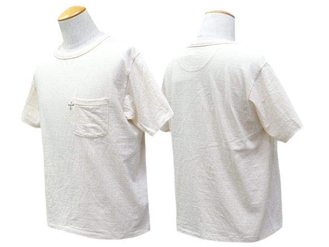 ��4����TWO MOON/�ȥ����ࡼ��ۡ�16/-Raffy yarn Cotton Cross Embroidered Pocket Tee/16/-��ե����䡼�󥳥åȥ󥯥�������֥��������ɥݥ��å�Tee��(20272)