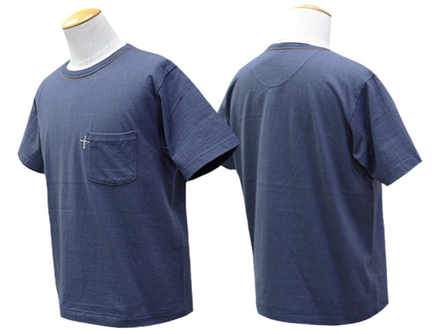 ��4����TWO MOON/�ȥ����ࡼ��ۡ�16/-Raffy yarn Cotton Cross Embroidered Pocket Tee/16/-��ե����䡼�󥳥åȥ󥯥�������֥��������ɥݥ��å�Tee��(20272)