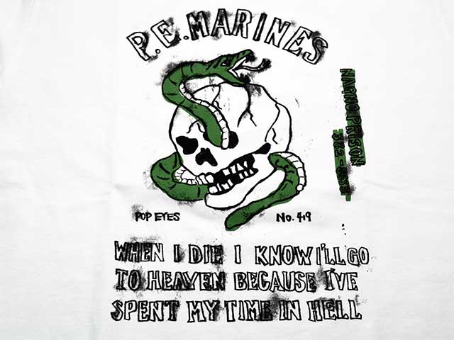 ��POP EYES/�ݥåץ�������2025AW��Prison Art P.E.MARINES L/S Tee/�ץꥺ�󥢡���P.E.�ޥ�󥺥��󥰥��꡼��Tee��(25AW-PPE-007)