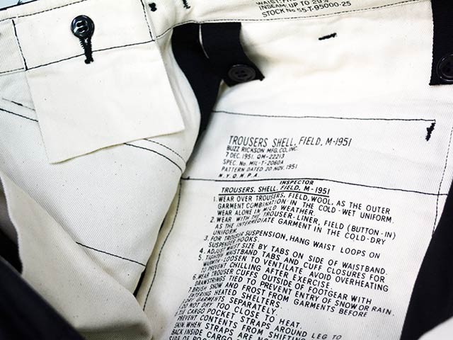 ��BUZZ RICKSON'S/�Х��ꥯ���󥺡ۡ�Black M-51 Trousers/�֥�å�M-51�ȥ饦��������(BR42592)