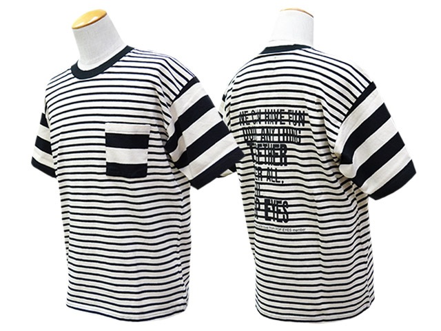 ��2����POP EYES/�ݥåץ�������2026SS��CRAZY BORDER S/S Tee/���쥤�����ܡ��������硼�ȥ��꡼��Tee��(26SS-PPE-011)