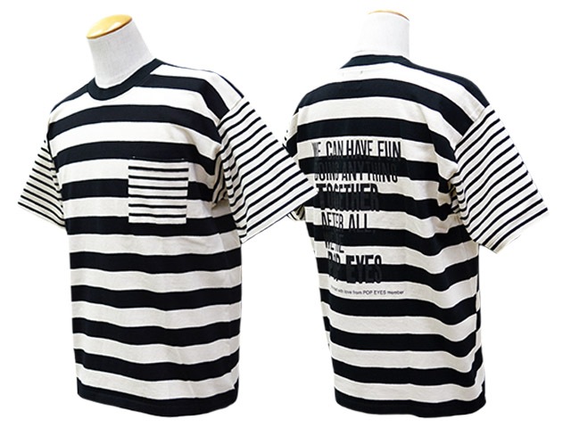 ��2����POP EYES/�ݥåץ�������2026SS��CRAZY BORDER S/S Tee/���쥤�����ܡ��������硼�ȥ��꡼��Tee��(26SS-PPE-011)
