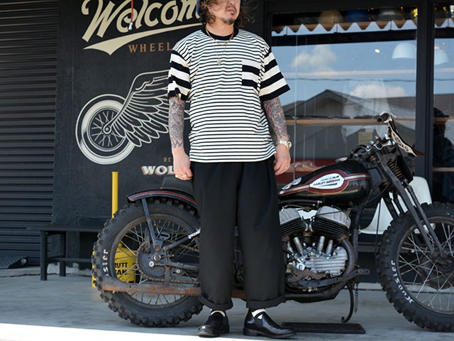 ��2����POP EYES/�ݥåץ�������2026SS��CRAZY BORDER S/S Tee/���쥤�����ܡ��������硼�ȥ��꡼��Tee��(26SS-PPE-011)
