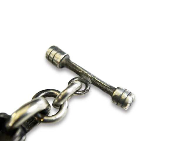 SKULL FLIGHT SSチェーン ブレスレット 燻し