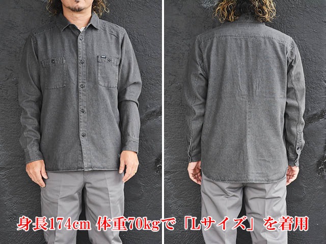 ��3����BLUCO/�֥륳��2024AW��8oz Denim Work Shirts/8oz�ǥ˥�������ġ�(145-11-001)