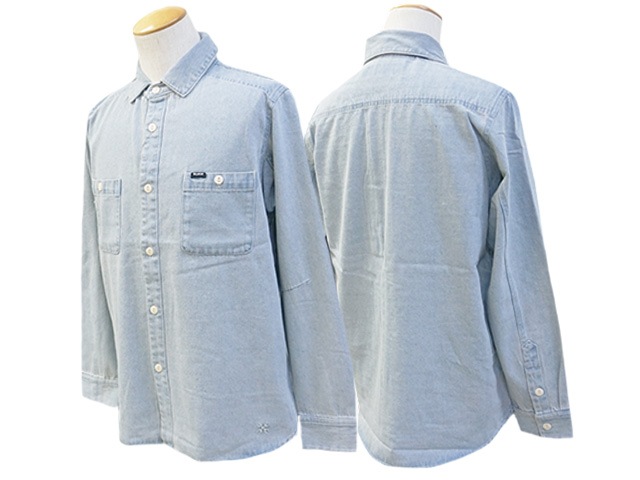 ��3����BLUCO/�֥륳��2024AW��8oz Denim Work Shirts/8oz�ǥ˥�������ġ�(145-11-001)