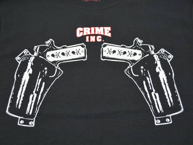��415 CLOTHING/415���������󥰡ۡ�Printed L/S Tee��Crime Inc. with Guns��/�ץ��ƥåɥ��󥰥��꡼��Tee�ɥץ饤�।�󥯥��������󥺡ɡ�