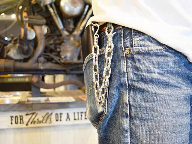 ��HWZN BROSS/�ϥ�����֥����ۡ�Thunder Hook Wallet Chain/��������եå�������åȥ��������(Silver925��Brass)