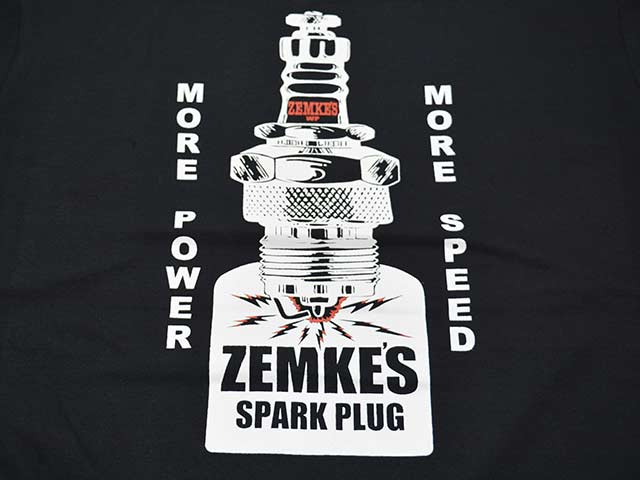 ��2����ZEMKE'S WHEELS WEAR/���ॱ���ۥ����륺�������ۡ�Crew Neck L/S Tee��SPARK PLUG��/���롼�ͥå����󥰥��꡼��Tee�ɥ��ѡ����ץ饰�ɡ�