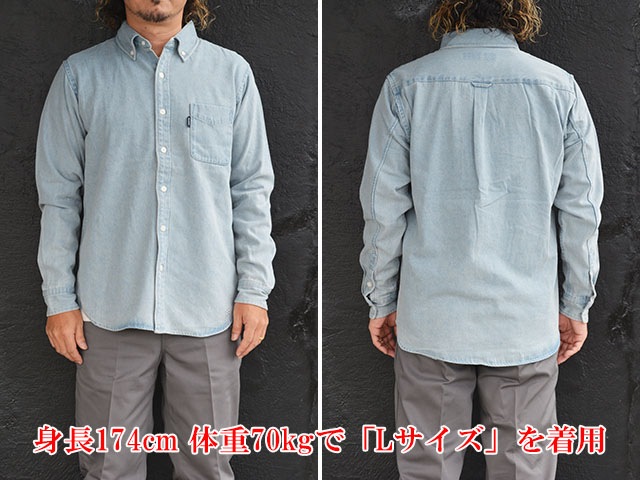 ��3����BLUCO/�֥륳��2024AW��8oz Denim B/D Shirts/8oz�ǥ˥�ܥ�������󥷥�ġ�(145-11-002)