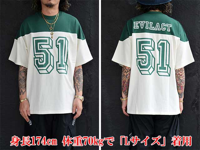 ��2����EVILACT/�����֥륢���ȡ�2025SS��51 Hockey S/S Tee/51�ۥå������硼�ȥ��꡼��Tee��(EA25-ACT1-T08)