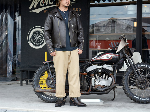 ��2����FINE CREEK&CO/�ե����󥯥꡼������ɥ����ۡ�D Pocket Double Riders Jacket��Harris Goat��/D�ݥ��åȥ��֥�饤���������㥱�åȡɥϥꥹ�����ȡɡ�(ACJK071)